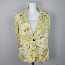 Usado, Blazer Harve Benard amarelo estampa floral fecho de botão único comprar usado  Enviando para Brazil