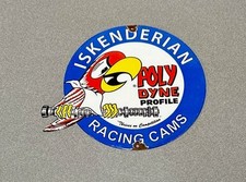 Placa de porcelana vintage rara 13” iskenderian poli papagaio carro gasolina óleo motocicleta, usado comprar usado  Enviando para Brazil