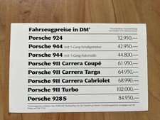 Rar porsche preisliste gebraucht kaufen  Oldenburg (Oldenburg)