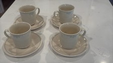Usado, Buquê de renda vintage Corning Corelle xícaras com pires, conjunto de 4 comprar usado  Enviando para Brazil
