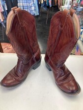 Botas femininas de cowgirl Joma marrom escuro couro costurado ocidental tamanho 7 M comprar usado  Enviando para Brazil