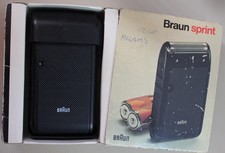 * LÂMINA DE BARBEAR DE VIAGEM MARROM OPERADA POR BATERIA DA DÉCADA DE 1980 NA CAIXA ORIGINAL DISPLAY DE BARBEIRO comprar usado  Enviando para Brazil