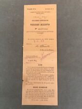 Ancien passavant douanes d'occasion  Arinthod