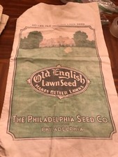 SACO DE PANO DE SEMENTE DE GRAMADO INGLÊS ANTIGO THE PHILADELPHIA SEED CO. PHILADELPHIA PA. comprar usado  Enviando para Brazil