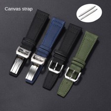 Pulseira esportiva masculina de couro genuíno lona premium 20/21/22 mm comprar usado  Enviando para Brazil