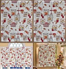 Tecido vegetal vintage 1,5 jarda feito à mão cortinas de café conjunto de 2 RARO 27x35 comprar usado  Enviando para Brazil