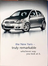 Toyota yaris brochure for sale  BIGGLESWADE