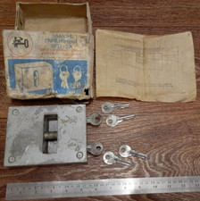Cadeado antigo da URSS com segredo 6 chaves trava automática de garagem de dois cilindros RARO comprar usado  Enviando para Brazil