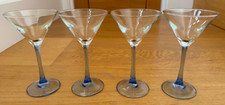 Blue stemmed martini for sale  LONDON