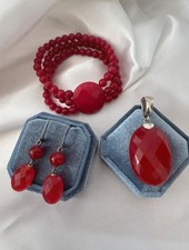 Red agate 925 for sale  NORTHOLT