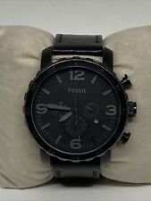 Relógio de pulso masculino Fossil Nate JR1401 couro preto mostrador analógico quartzo VK798 comprar usado  Enviando para Brazil