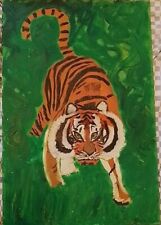 Oil painting tiger for sale  SWAFFHAM