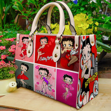 Bolsa de mão de couro personalizada Betty Boop, bolsa tote feminina, presente para ela comprar usado  Enviando para Brazil
