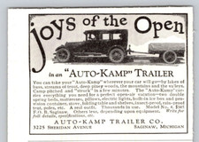 1925 Impressão Anúncio Auto-Kamp Trailer Saginaw MI Luzes Caixa de Gelo Fogão Lata Turista comprar usado  Enviando para Brazil