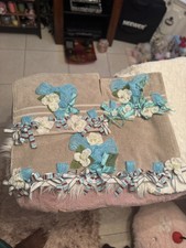 Toalha decorativa macia absorvente padrão 100% algodão Minou Boutique 3 peças comprar usado  Enviando para Brazil