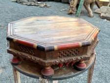 Mesa de centro baixa antiga de madeira esculpida à mão corte Jali do século XVIII comprar usado  Enviando para Brazil