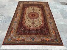 Tapete de quarto de luxo floral de seda de alta qualidade tapete oriental pictórico 228x148 cm comprar usado  Enviando para Brazil