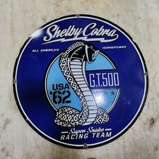 Placa de esmalte redonda SHELBY COBRA 30 POLEGADAS comprar usado  Enviando para Brazil