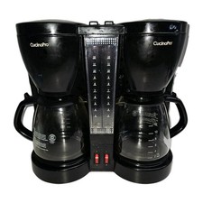 Cafeteira dupla CucinaPro 12 xícaras cada lado com carafes, filtros, colheres comprar usado  Enviando para Brazil
