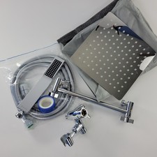 G-Promise chuveiro quadrado todo de metal 8" cabeça de chuveiro de chuva kit de ferragens faltando aberto comprar usado  Enviando para Brazil