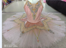 Vestido de balé profissional adulto infantil rosa desempenho vestido prato saia tutu comprar usado  Enviando para Brazil