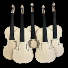 5 peças violino branco 4/4 bordo flamejado feito à mão para fabricante de violino Luthier faça você mesmo comprar usado  Enviando para Brazil