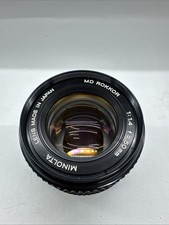 Minolta rokkor 50mm for sale  LUTON