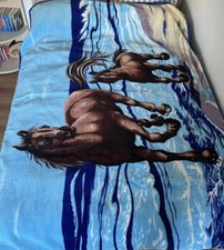 Couchdecke blau pferd gebraucht kaufen  Idstein
