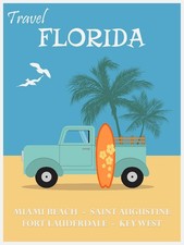 Affiche illustration floride d'occasion Affiche illustration floride d'occasion  France