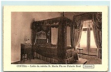 Usado, S02-5916, LEITO DA RAINHA D. MARIA PIA NO PALÁCIO REAL, CINTRA, ANTIQ. CARTÃO POSTAL comprar usado  Enviando para Brazil