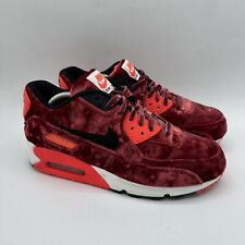 Usado, Tênis Nike Air Max 90 Masculino 8.5 25º Aniversário Veludo Vermelho 725235-600 comprar usado  Enviando para Brazil