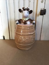 Jarro de biscoito de cerâmica vintage da década de 1940 Pottery Guild of America Elsie The Borden Cow, usado comprar usado  Enviando para Brazil