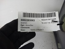 Renault scenic glove for sale  SKELMERSDALE