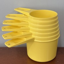 Tupperware Conjunto de 6 Copos de Medição Redondos Amarelos Clássicos 761-766 Retrô Antigo comprar usado  Enviando para Brazil