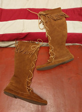 Moccasin boots suede for sale  CANTERBURY