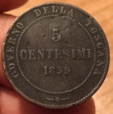 Moneta centesimi 1859 usato  Olbia
