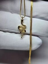 Lindo pingente de cobra feminino redondo simulado diamante folheado a ouro amarelo 14k comprar usado  Enviando para Brazil