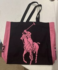 Polo Ralph Lauren Rosa Preto Est 2000 RL 14” Alto Lona Praia Piscina comprar usado  Enviando para Brazil