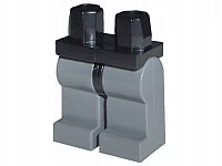 LEGO Spodnie Nogi 970c86 - Czarne/Jasnoszare na sprzedaż  PL