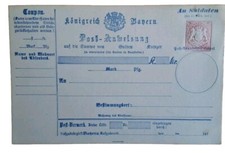Postanweisung königreich baye gebraucht kaufen  Waltershausen