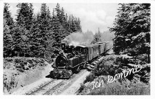 Trem a vapor em movimento na Forest Railway Ich Komme! Cartão postal vintage RPPC comprar usado  Enviando para Brazil