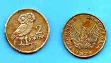 Grécia 2 moeda grega dracmai 1973 {B} L@@K OWL PHOENIX junta militar grega [c] comprar usado  Enviando para Brazil