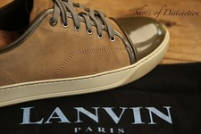 Usado, Sapatilhas masculinas Lanvin bege camurça couro verde cadarço Reino Unido 8 EUA 9 UE 42 comprar usado  Enviando para Brazil