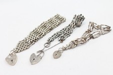 silver gate bracelet for sale  LEEDS