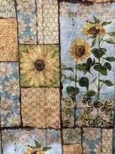 Tecido de girassol artesanato algodão 1 jarda quilting artesanato 44 girassóis largos comprar usado  Enviando para Brazil