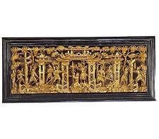 Placa antiga chinesa Qing dourada esculpida em madeira painel do palácio imperial da China comprar usado  Enviando para Brazil