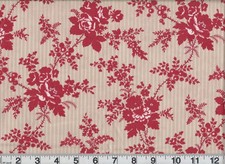 Tecido de 1 jarda Northport listra floral vermelha colcha qualidade loja 44" largura A, usado comprar usado  Enviando para Brazil
