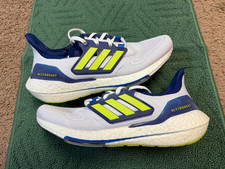 Sapatos masculinos GX5466 Adidas Ultra Boost 22 branco amarelo solar azul comprar usado  Enviando para Brazil