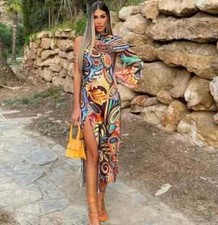NEW ZARA AW22 PRINTED DRESS WITH ASYMMETRIC HEM REF 8742/282 VESTIDO ASIMÉTRICO comprar usado  Enviando para Brazil