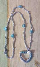 Collana uncinetto perline usato  Camaiore